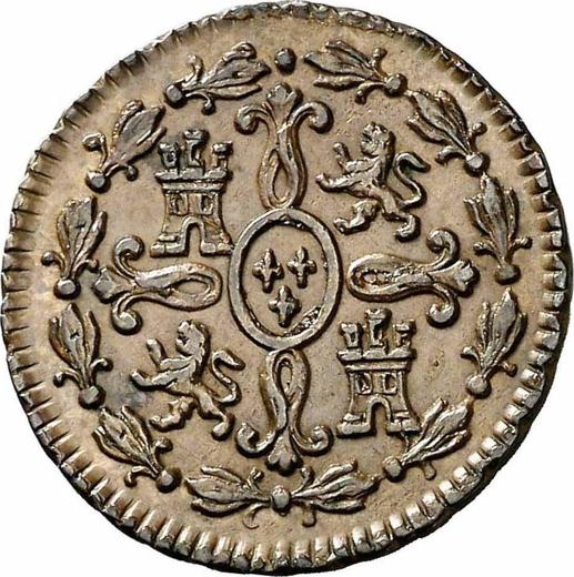 Rewers monety - 2 maravedis 1777 - cena  monety - Hiszpania, Karol III