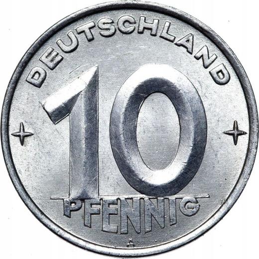 Аверс монеты - 10 пфеннигов 1953 года A - цена  монеты - Германия, ГДР
