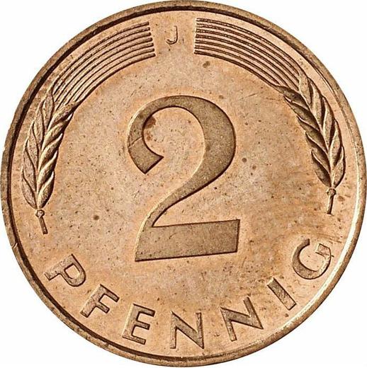 Аверс монеты - 2 пфеннига 1993 года J - цена  монеты - Германия, ФРГ