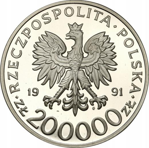 Anverso 200000 eslotis 1991 MW "Michał Tokarzewski-Karaszewicz 'Torwid'" - valor de la moneda de plata - Polonia, República moderna