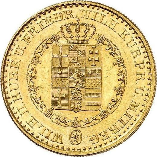 Awers monety - 5 talarów 1845 - cena złotej monety - Hesja-Kassel, Wilhelm II