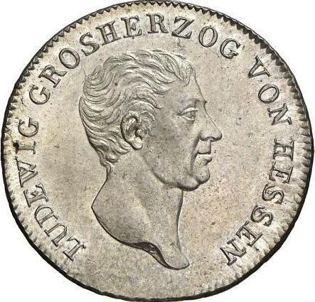 Awers monety - 20 krajcarow 1807 R. F. - cena srebrnej monety - Hesja-Darmstadt, Ludwik I