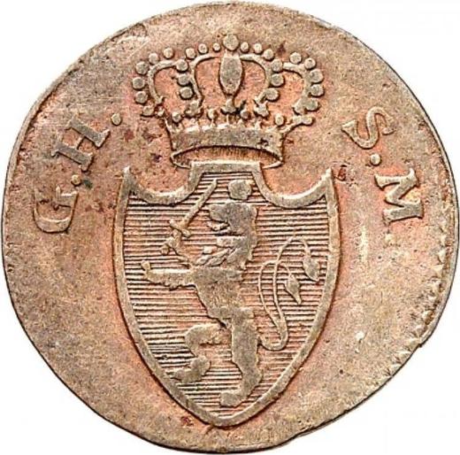Anverso 1/4 Kreuzer 1816 "Tipo 1809-1817" - valor de la moneda  - Hesse-Darmstadt, Luis I