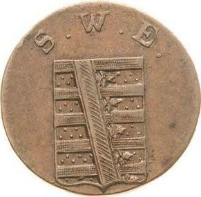 Аверс монеты - 1 пфенниг 1826 года - цена  монеты - Саксен-Веймар-Эйзенах, Карл Август
