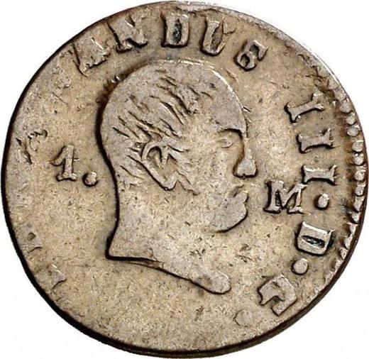 Аверс монеты - 1 мараведи 1831 года PP - цена  монеты - Испания, Фердинанд VII