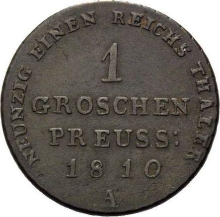 Reverso Grosz 1810 A - valor de la moneda  - Prusia, Federico Guillermo III