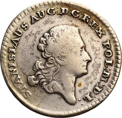 Аверс монеты - Трояк (3 гроша) 1767 года CI "17 IANUAR" Серебро - цена серебряной монеты - Польша, Станислав II Август