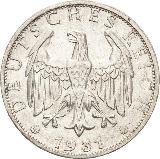 Anverso 2 Reichsmarks 1931 G - valor de la moneda de plata - Alemania, República de Weimar
