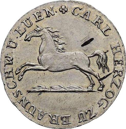 Anverso 1/12 tálero 1825 CvC - valor de la moneda de plata - Brunswick-Wolfenbüttel, Carlos II