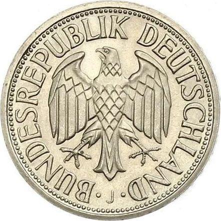Реверс монеты - 1 марка 1959 года J - цена  монеты - Германия, ФРГ