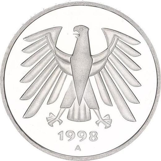 Reverso 5 marcos 1998 A - valor de la moneda  - Alemania, RFA