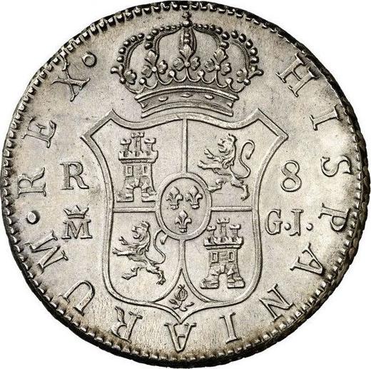 Реверс монеты - 8 реалов 1818 года M GJ - цена серебряной монеты - Испания, Фердинанд VII