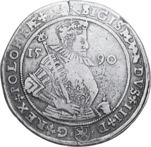 Аверс монеты - Талер 1590 года - цена серебряной монеты - Польша, Сигизмунд III Ваза