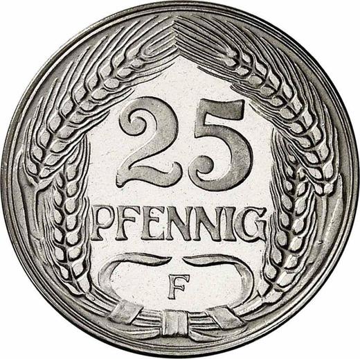 Obverse 25 Pfennig 1912 F "Type 1909-1912" -  Coin Value - Germany, German Empire
