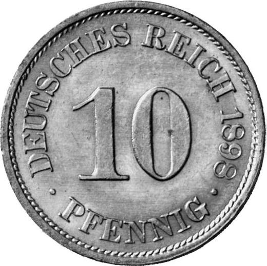 Аверс монеты - 10 пфеннигов 1898 года A "Тип 1890-1916" - цена  монеты - Германия, Германская Империя