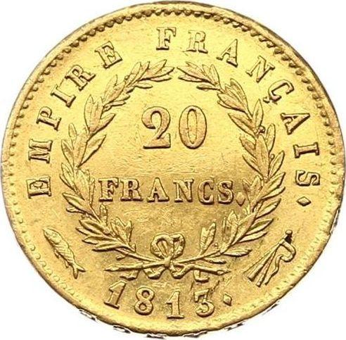 Reverse 20 Francs 1813 "Type 1809-1815" Utrecht - France, Napoleon I