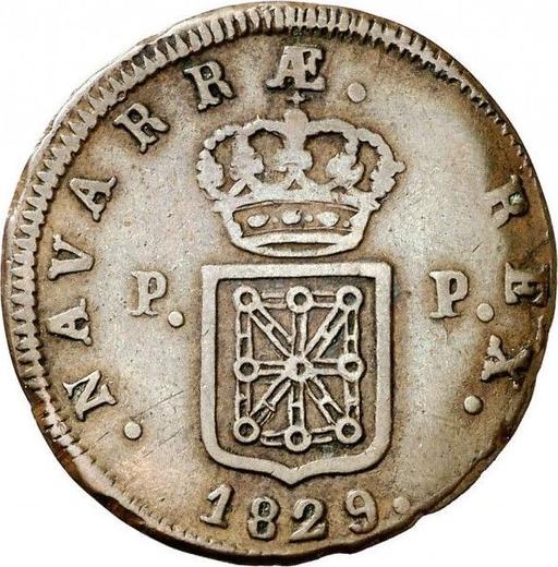 Реверс монеты - 3 мараведи 1829 года PP - цена  монеты - Испания, Фердинанд VII