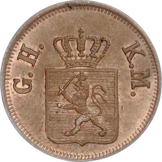 Anverso Heller 1849 - valor de la moneda  - Hesse-Darmstadt, Luis III