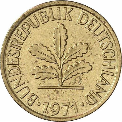 Реверс монеты - 5 пфеннигов 1971 года F - цена  монеты - Германия, ФРГ