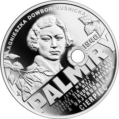 Reverso 10 eslotis 2020 "Katyń - Palmiry 1940" - valor de la moneda de plata - Polonia, República moderna