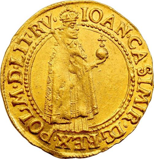 Anverso Ducado 1649 GP "Figura del rey" - valor de la moneda de oro - Polonia, Juan II Casimiro