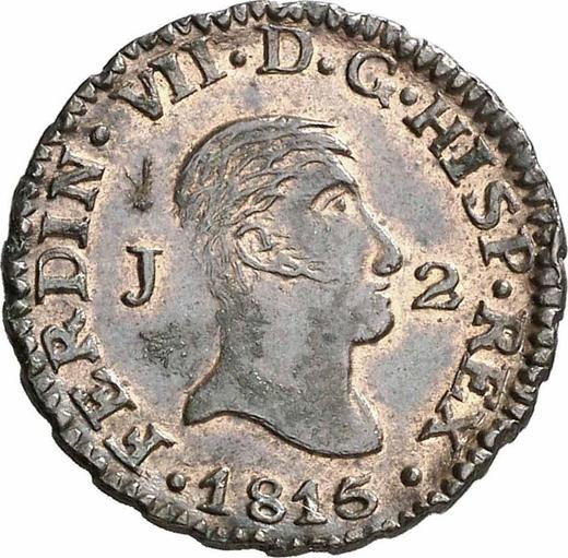 Аверс монеты - 2 мараведи 1815 года J - цена  монеты - Испания, Фердинанд VII