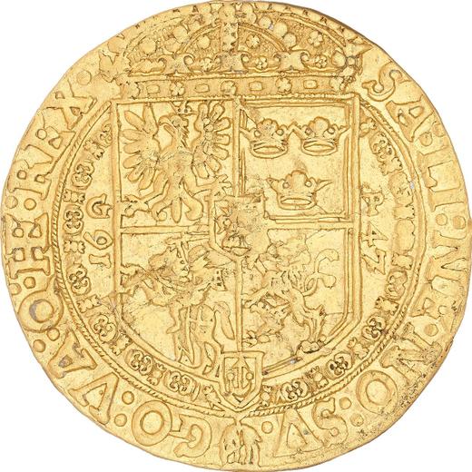 Reverso 5 ducados 1647 GP - valor de la moneda de oro - Polonia, Vladislao IV