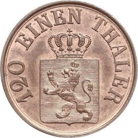 Аверс монеты - 3 геллера 1853 года - цена  монеты - Гессен-Кассель, Фридрих Вильгельм I