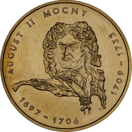 Reverso 2 eslotis 2002 MW ET "Augusto II el Fuerte" - valor de la moneda  - Polonia, República moderna