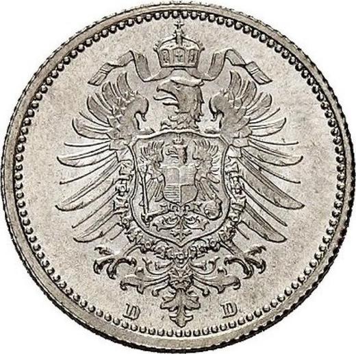 Rewers monety - 20 fenigów 1873 D "Typ 1873-1877" - cena srebrnej monety - Niemcy, Cesarstwo Niemieckie