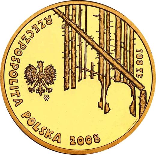 Anverso 100 eslotis 2008 MW ET "Polacos exiliados a Siberia" - valor de la moneda de oro - Polonia, República moderna