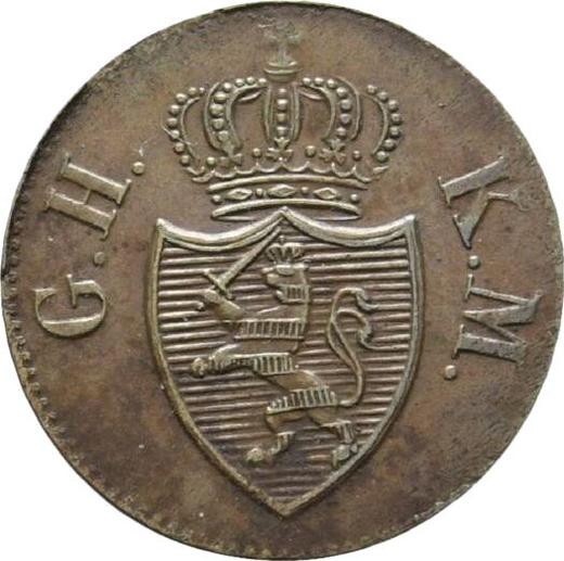Anverso Heller 1841 - valor de la moneda  - Hesse-Darmstadt, Luis II
