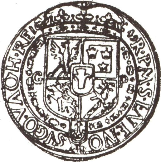 Реверс монеты - 5 дукатов 1649 года GP - цена золотой монеты - Польша, Ян II Казимир