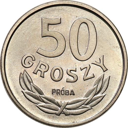 Реверс монеты - Пробные 50 грошей 1986 года MW Никель - цена  монеты - Польша, Народная Республика