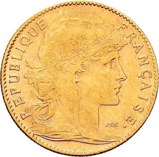 Anverso 10 francos 1905 "Tipo 1899-1914" París - valor de la moneda de oro - Francia, Tercera República