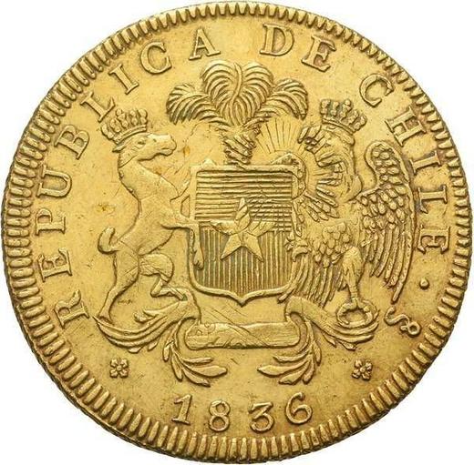 Аверс монеты - 8 эскудо 1836 года So IJ - цена золотой монеты - Чили, Республика