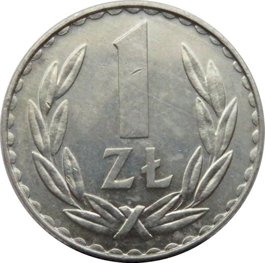 Reverso 1 esloti 1978 MW - valor de la moneda  - Polonia, República Popular