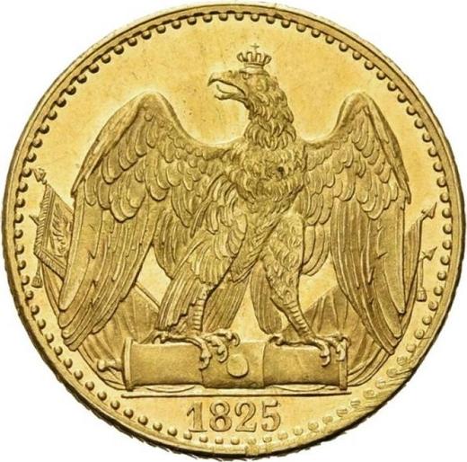 Rewers monety - 1/2 friedrich d'or 1825 A - cena złotej monety - Prusy, Fryderyk Wilhelm III