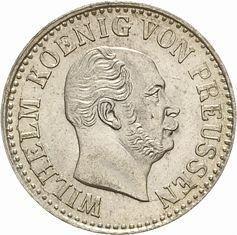 Awers monety - 1/2 silbergroschen 1867 B - cena srebrnej monety - Prusy, Wilhelm I