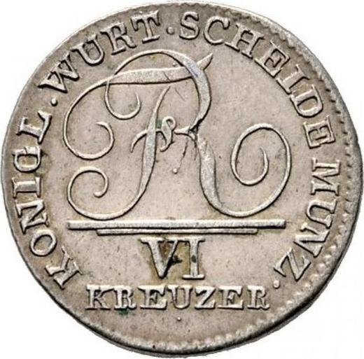 Awers monety - 6 krajcarów 1806 - cena srebrnej monety - Wirtembergia, Fryderyk I