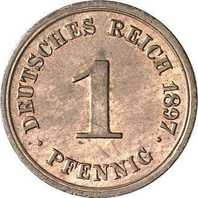 Аверс монеты - 1 пфенниг 1897 года G "Тип 1890-1916" - цена  монеты - Германия, Германская Империя
