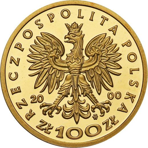 Anverso 100 eslotis 2000 MW SW "Hedwig" - valor de la moneda de oro - Polonia, República moderna