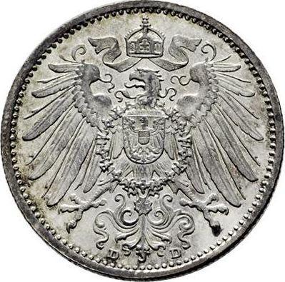 Reverso 1 marco 1912 D "Tipo 1891-1916" - valor de la moneda de plata - Alemania, Imperio alemán