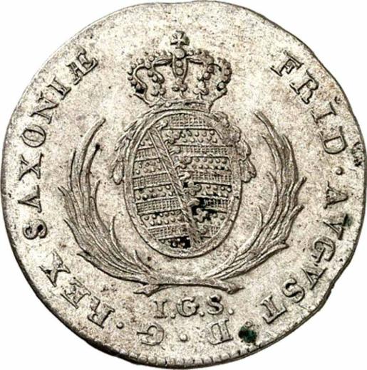 Awers monety - 1/12 Thaler 1817 I.G.S. - cena srebrnej monety - Saksonia-Albertyna, Fryderyk August I