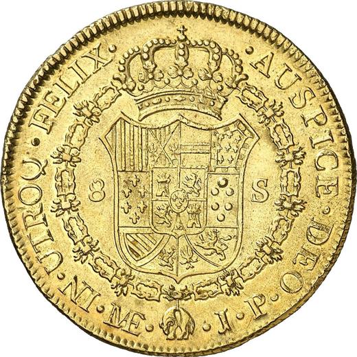 Revers 8 Escudos 1821 JP - Goldmünze Wert - Peru, Ferdinand VII
