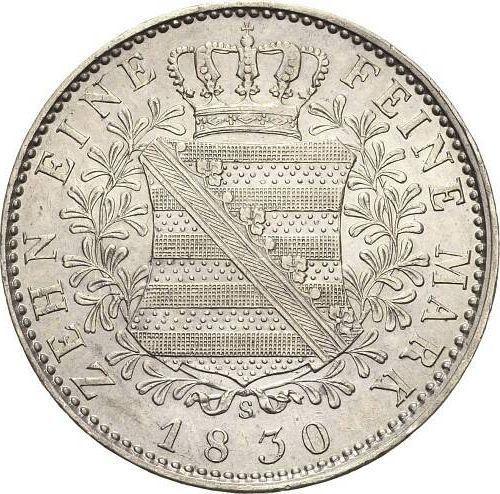 Reverso Tálero 1830 S - valor de la moneda de plata - Sajonia, Antonio