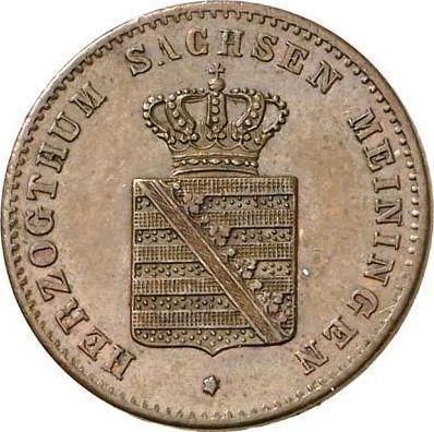 Аверс монеты - 1 пфенниг 1863 года - цена  монеты - Саксен-Мейнинген, Бернгард II