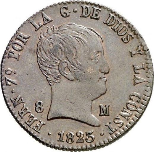 Anverso 8 maravedíes 1823 Ja "Tipo 1822-1823" - valor de la moneda  - España, Fernando VII