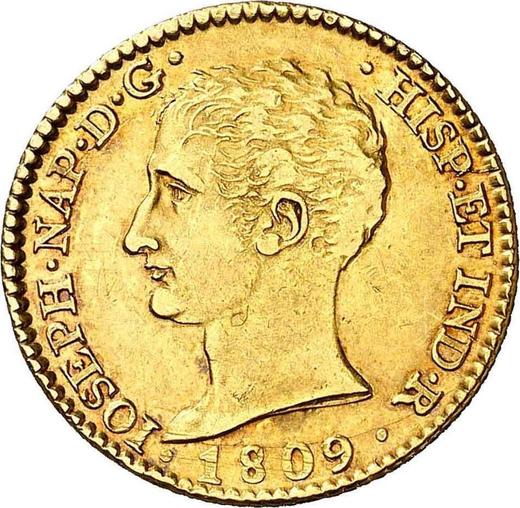 Аверс монеты - 80 реалов 1809 года M AI - цена золотой монеты - Испания, Жозеф Бонапарт