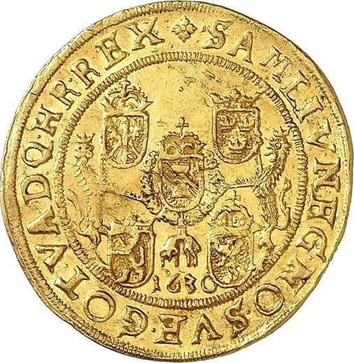Реверс монеты - Дукат 1630 года - цена золотой монеты - Польша, Сигизмунд III Ваза